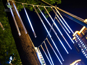 LED impermeabile 51cm <span class=keywords><strong>pioggia</strong></span> caduta lampada 10 tubi Led meteorite luce doccia a cascata illuminazione per giardino esterno - Product Image 4