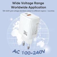 Haute qualité 30W multifonction PC ignifuge chargeur rapide PD double Port Type C USB adaptateur de voyage d'origine universel