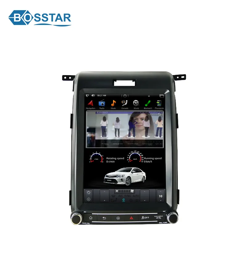 Tesla Pemutar Radio Dvd Mobil Model 12.1 Inci, Pemutar Radio Dvd Mobil Android PX6 2K HD, Navigasi Gps, untuk FORD F150, Pemutar Radio Dvd Mobil