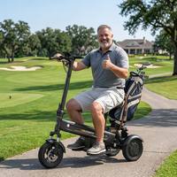 Trottinette électrique pliable à trois roues Hikerboy Dura, double moteur, frein à disque, système de frein à tambour, 48V30Ah