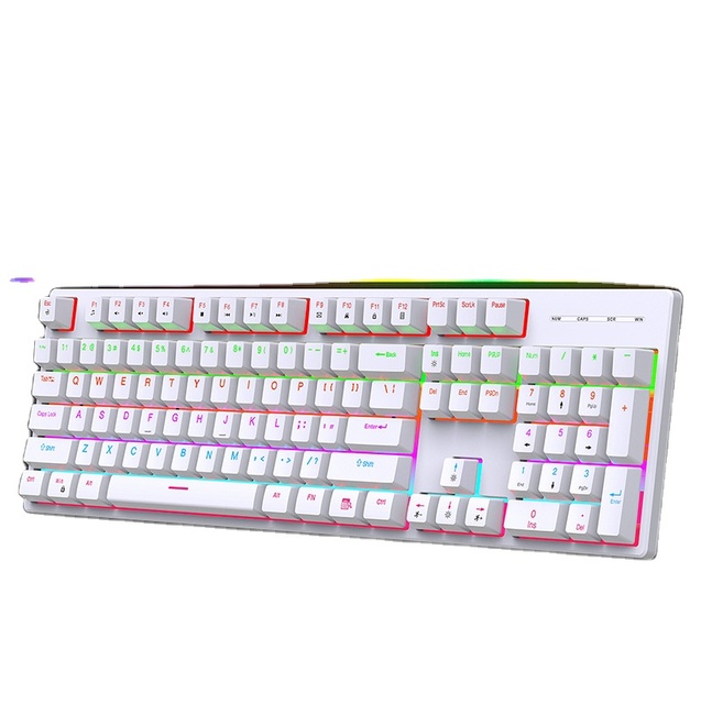 RGB Ergonomic Gaming Keyboard Mechanical Windows PC Keyboard for Gamers for Office Use