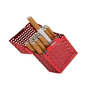 विसेटॉप हॉलो एल्यूमिनियम सिगरेट पैक सिगरेट केस सिगरेट स्टोरेज केस