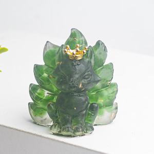 Fragment de cristal poli en quartz rose, renard à neuf queues, objet artisanal de collection, cadeau de fête ou d'anniversaire - Product Image 2