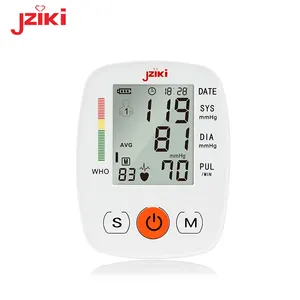 Mesin BP lengan atas kustom Jziki, mesin BP dengan tampilan LCD manset-monitor tekanan darah Digital-99 pembacaan fungsi memori,