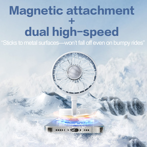 2026 Latest Magnetic Cooling <b>Fan</b> for Phone Rapid Chill Dual <b>Stand</b> Design 360 Rotation 3 Speed Portable Foldable Mini - Product Image 5