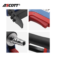 Pistolet agrafeur pneumatique ASCOTT 22GA à bec long pour agrafes fines, en aluminium, pour le travail du bois, la décoration de meubles et de palettes, OEM