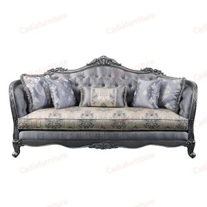 Canapés <span class=keywords><strong>de</strong></span> style antique français, meubles <span class=keywords><strong>de</strong></span> salon <span class=keywords><strong>de</strong></span> <span class=keywords><strong>luxe</strong></span>, cadre en bois sculpté, ensemble <span class=keywords><strong>de</strong></span> canapés <span class=keywords><strong>de</strong></span> salon en tissu royal - Product Image 6