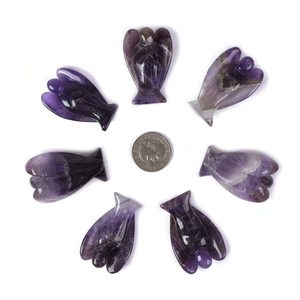 Vendita Transfrontaliera di Successo: Statuetta di Angelo in Cristallo Naturale, Figurina Intagliata in Agata, Ornamento Decorativo per la Casa - Product Image 3