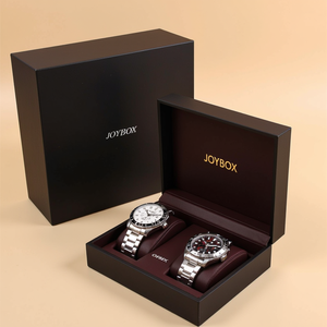 Joybox duy nhất OEM sang trọng các tông Đồng hồ bao bì hộp người đàn ông vuông màu đen Matt sơn mài biểu tượng tùy chỉnh nhà máy bán buôn UV miếng bọt biển - Product Image 2