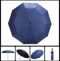 Parapluie personnalisé en bois 2025, 23 pouces, 10 baleines, parapluie de voyage automatique pliable en 3 sections avec impression de logo, Paraguas pour cadeaux
