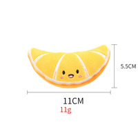 Adorable jouet en peluche pour chat, en forme de fruit, avec herbe à chat intégrée, pour le nettoyage des dents