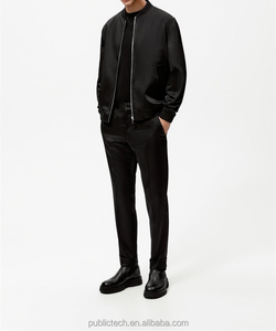 Chaqueta informal con cremallera para hombre, Logo personalizado, 100 poliéster, OEM - Product Image 3