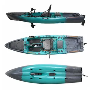 Vichking vendita calda 3.5m sit on top pesca pedale kayak/canoa barca a remi motore elettrico materiale kayak ldpe per gli sport acquatici