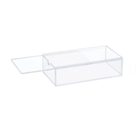 Boîte de rangement transparente en acrylique pour cartes, présentoir de table multi-emplacements, organisateur pour 160 cartes de Mahjong américain de taille standard