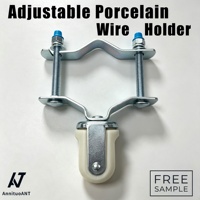 Soporte Ajustable de Porcelana para Cables con Abrazadera de Acero para Instalación en Postes de Soporte de Cables de Entrada Aérea