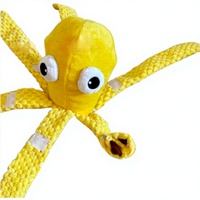 Jouet en peluche pieuvre pour animaux de compagnie - Résistant aux morsures - Fonction de grincement - Parfait pour le jeu interactif et les soins dentaires pour chiens et chats