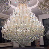Lustres en cristal sur mesure pour grandes salles de réception de mariage, luminaires suspendus de luxe style Vila Maria Theresa
