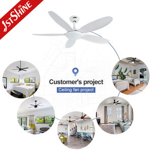 1stshine Led Ventilateur de Plafond Moteur DC Haut Volume Confortable Vent 6 Vitesses Éclairage LED Ventilateur de Plafond avec <span class=keywords><strong>5</strong></span> Pales - Product Image 5