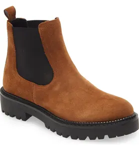 Short Safety Fall Ladies Women Waterproof Chelsea Heels Anti-slip Leather Boots