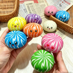 ของเล่นบีบตุ๊กตาซาลาเปานุ่มนิ่ม ของเล่นบีบตุ๊กตาฟิดเจ็ตแบบคืนตัวช้า ของเล่นบีบตุ๊กตาฟิดเจ็ตคลายเครียด ของเล่นบีบตุ๊กตาฟิดเจ็ตสีรุ้ง - Product Image 2