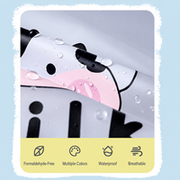 Imperméable Enfant Amélioré Écologique Anti-odeur Protection Intégrale Épais en EVA Motif Dessin Animé Mignon pour Tout-petits et Enfants pour l'École et les Jeux