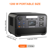 Générateur solaire portable OEM pour extérieur, 110V/240V AC, 1200W, 960Wh, batterie lithium LiFePO4 avec application, 2KW/5KW, pour camping, station d'alimentation portable