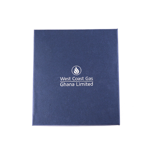 Carnet en cuir bleu avec couverture personnalisée, ensemble cadeau d'affaires, impression sur mesure, fournisseur d'usine, vente en gros - Product Image 3