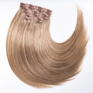 Wholesale Seamless Invisible Clip In Extension Double Drawn Remy Hair PU Clip In Hair Extension