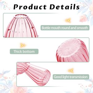 Lindo Florero de Vidrio con Forma de Hongo para una Sola Rosa, Florero de Vidrio para Centro de Mesa, Decoración para el Hogar, Bodas, Dormitorio, Sala de Estar - Product Image 2