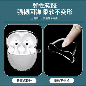 Freebuds6 – étui souple transparent, couverture complète, coque anti-chute pour écouteurs, housse de protection épaisse de 2mm - Product Image 5