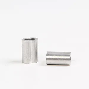 Penggunaan luas 10mm lubang ganda aluminium jam pasir loop crimp lengan swage