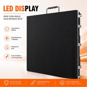 Pantalla LED de Alquiler para Video Wall P2.6-P4.81 de Alto Brillo con Clasificación IP65, Montaje en Pared, Apilable, para Centros Comerciales y Conciertos - Product Image 2