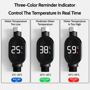 A0526 เทอร์โมมิเตอร์วัดอุณหภูมิฝักบัว LED อัจฉริยะรุ่นใหม่ วัดอุณหภูมิได้อย่างแม่นยำ ก๊อกน้ำสำหรับเด็ก เทอร์โมมิเตอร์วัดอุณหภูมิน้ำในครัวเรือน - Product Image 2