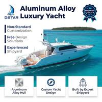 Yacht de luxe en alliage d'aluminium pour loisirs sportifs, croisière côtière à pont ouvert pour excursions, fêtes et divertissements, certifié CE