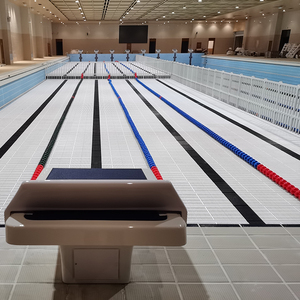 Revêtement de sol modulaire antidérapant pour <span class=keywords><strong>piscine</strong></span>, certifié CE JMDS, en ABS et PVC, écologique, pour installation encastrée - Product Image 2