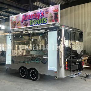Chariot de vente ambulante de café, glaces, pizzas, hot-dogs, camion de restauration rapide mobile - Product Image 1