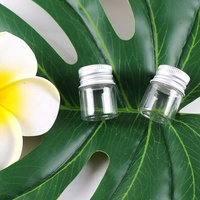 Botol kaca Mini 5 ml dengan tutup sekrup, botol kecil kosong botol kaca dengan tutup aluminium, wadah bubuk kecil untuk kosmetik