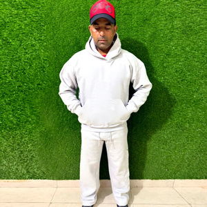 Ensemble de survêtement en molleton de coton pour homme Reddito Sports, style streetwear, imprimé, avec sweat à capuche et pantalon de jogging - Product Image 1