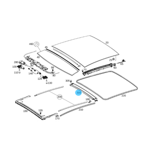 Cubierta de techo solar para coche, montaje de cortina de techo solar 1777803900, techo solar automotriz para mercedes-benz <span class=keywords><strong>A180</strong></span> A220 A200 - Product Image 1