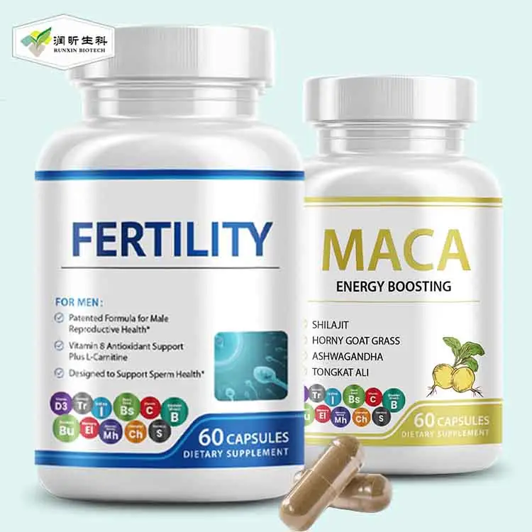 OEM Men Energy Tablets Fertility Tongkat Ali Capsule Maca Energy Tablets Male Powder Ginseng Pills