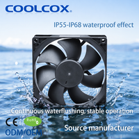 Ventilateur axial DC CoolCox 92x92x25mm 9225 IP68, ventilateur de refroidissement 12V 24V sans balais pour refroidisseur de CPU, chauffage, lave-linge, sèche-linge, ODM