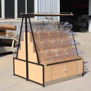 スーパーマーケットアクリルキャンディバーディスプレイラック木製スナックディスプレイラック食料品スナックフードスタンドエレガントで実用的なディスプレイ - Product Image 3