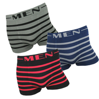 Wildness Boxers rayés très élastiques pour hommes, caleçons en nylon doux et respirant, sous-vêtements confortables pour tous les jours