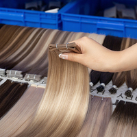 Nouvelle Tendance : Extensions de Cheveux Humains Invisibles 100% Naturels, Pointes Épaisses, Nouvelle Trame Genius Nouée à la Main
