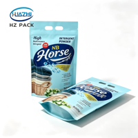 Sachet Doypack en plastique laminé imprimé sur mesure pour lessive en poudre avec poignée