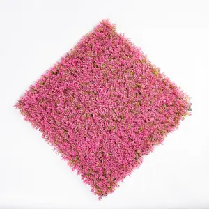 शादी के लिए नई शैली के गुलाबी रंग के कृत्रिम इनडोर पौधे, दीवार की चटाई, कृत्रिम फूल