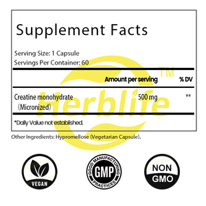 OEM ODM Hot-selling <b>Creatine</b> Monohydrate Capsules for Men & Women, 500mg - Support Muscle Health, Strength, Immune Support,Vegan - Product Image 2