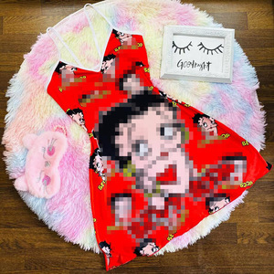 Conjunto de Pijama Familiar con Tirantes, Bonito Conjunto de Pijama Corto con Estampado de Dibujos Animados, Ropa de Dormir, Pijama para Estudiantes, Conjunto de Dos Piezas para Mujer - Product Image 2