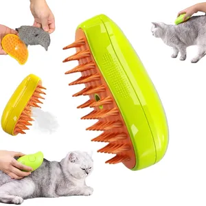 Nouvelle arrivée Offre Spéciale Steamy chat brosse Rechargeable Pet Spray Massage brosse épilation peigne pour chat et chien en gros