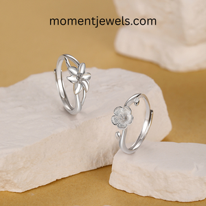Minimalist Flower <b>Ring</b> 925 Sterling <b>Silver</b> Lightweight Simple Elegant Women Jewelry Gift Dainty Floral Design Everyday Wear - Product Image 3